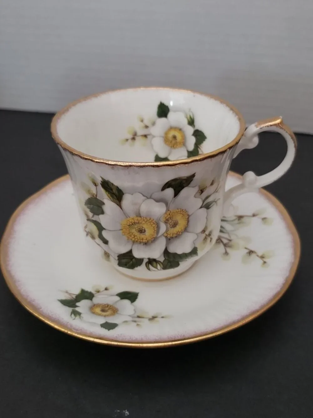 Vintage Rosina Queen's Fine Bone China Floral Tea Cup & Saucer